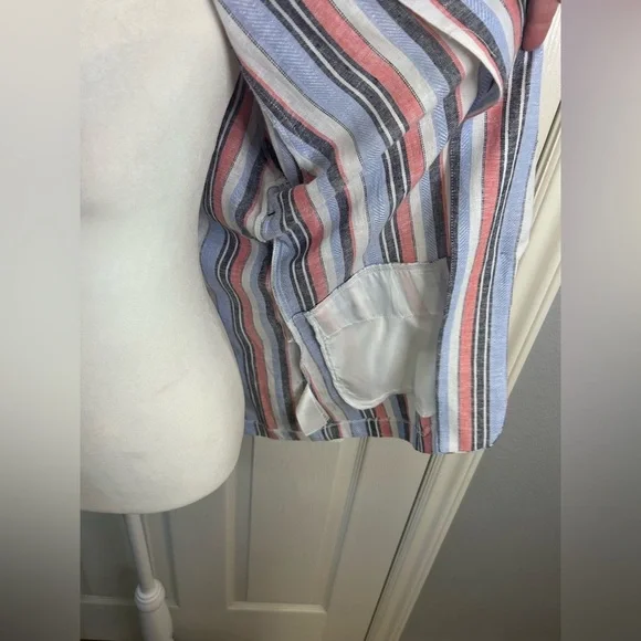 🖤”Laundry By Shelli Segal” NWT Multicolor Striped Blazer w/ Pockets - Picture 11 of 15